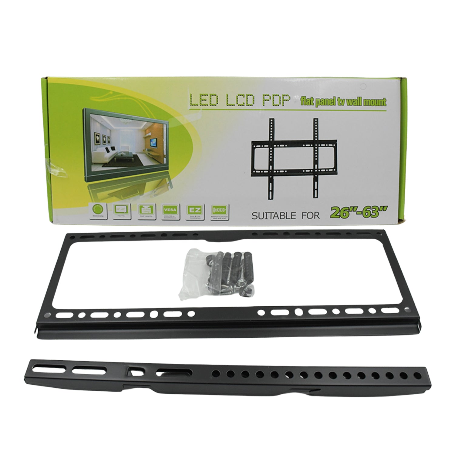 1549 TV Wall Bracket Mount Slim Monitor Stand for 26 x 63, LCD LED 3D plasma Flat TVs Full Motion Heavy-Duty Wall Bracket, Sturdy and Strong Flat Screen Design TV Wall Mount (46cmx20cm) 1549 TV Wall Bracket Mount Slim Monitor Stand for 26 x 63, LCD LED 3D plasma Flat TVs Full Motion Heavy-Duty Wall Bracket, Sturdy and Strong Flat Screen Design TV Wall Mount (46cmx20cm)